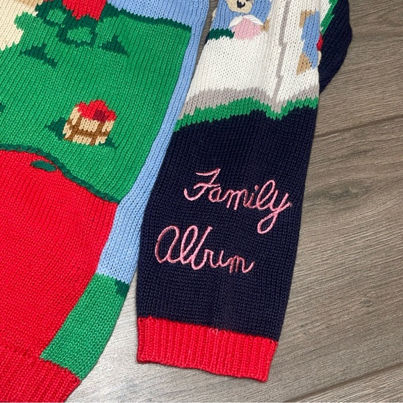 EAGLE'S Eye Collectibles Vintage Women's Family Tree Knit Cardigan Sweater Sz L - Picture 8 of 16